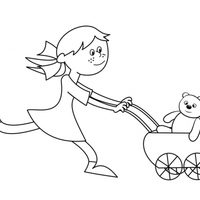 Niña con carrito