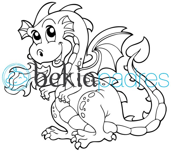 Dragón para colorear