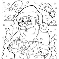 Papá Noel bajo la nieve